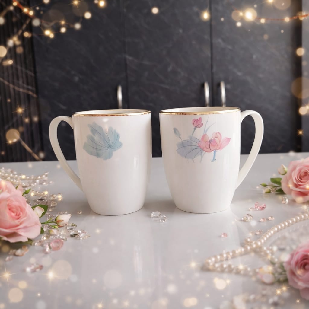 Misty Grey Tea Cup & Saucer Set